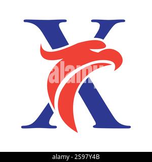 Anfangsbuchstabe X Eagle Logo. Eagle Head Logo Konzept Für Unternehmensunternehmen Vektorvorlage Stock Vektor