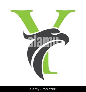Anfangsbuchstabe Y Eagle Logo. Eagle Head Logo Konzept Für Unternehmensunternehmen Vektorvorlage Stock Vektor