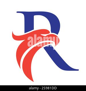 Anfangsbuchstabe R Eagle Logo. Eagle Head Logo Konzept Für Unternehmensunternehmen Vektorvorlage Stock Vektor