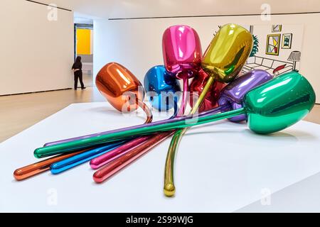 JEFF KOONS, (1955-), Tulpen, 1995-2004, Guggenheim Museum, Bilbao, Baskenland, Spanien Stockfoto
