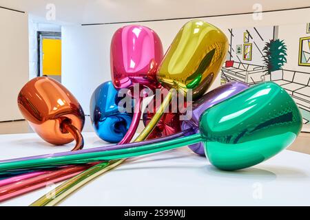 JEFF KOONS, (1955-), Tulpen, 1995-2004, Guggenheim Museum, Bilbao, Baskenland, Spanien Stockfoto