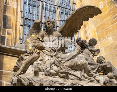 Cenotaph Johannes von Nepomuk, St. Veit Kathedrale, Prag - Praha, Tschechische Republik Stockfoto