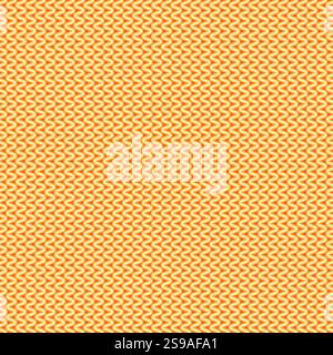 Papier mit gewelltem Retro-Muster in leuchtendem Gelb und Orange. Hintergrund, Kunstdruck, Tapete. Nicht Nahtlos. 8000 x 8000 Pixel Hi Res jpg. Optische Kunst. Stockfoto