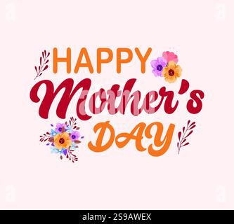 Happy Mother's Day Vektor Illustration Stock Vektor
