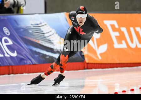 CALGARY, ab, KANADA - 25. JANUAR: Ted-Jan Bloemen (CAN) Rennen während der 10000 m langen Männer Division A bei ISU World Cup Speed Skating #3 am 25. Januar 2025 im Olympic Oval in Calgary, ab, Kanada (Foto: David Kirouac) Credit: dpa Picture Alliance/Alamy Live News Stockfoto