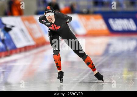 CALGARY, ab, KANADA - 25. JANUAR: Ted-Jan Bloemen (CAN) Rennen während der 10000 m langen Männer Division A bei ISU World Cup Speed Skating #3 am 25. Januar 2025 im Olympic Oval in Calgary, ab, Kanada (Foto: David Kirouac) Credit: dpa Picture Alliance/Alamy Live News Stockfoto