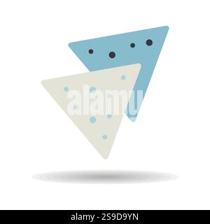 Tortilla-Chips oder Nachos-Tortillas-Vektorsymbol. Fast-Food-Zeichen. Diagrammsymbol für das Kochen von Website und Apps Design, Logo, App, UI Stock Vektor