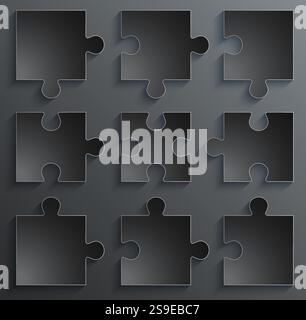 Teile von Papierpuzzles. Geschäftskonzept, Vorlage, layou Stock Vektor