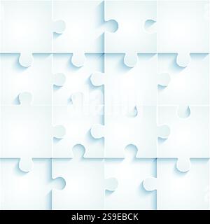 Teile von Papierpuzzles. Geschäftskonzept, Vorlagenschnittstelle, Layout, Stock Vektor