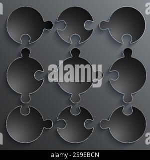 Teile von Papierpuzzles. Geschäftskonzept, Vorlage, Layout Stock Vektor