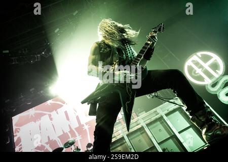 Oslo, Norwegen. Januar 2025. Die US-amerikanische Heavy-Metal-Band Pantera gibt ein Live-Konzert im Oslo Spektrum in Oslo. Hier ist Gitarrist Zakk Wylde live auf der Bühne zu sehen. Stockfoto