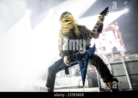 Oslo, Norwegen. Januar 2025. Die US-amerikanische Heavy-Metal-Band Pantera gibt ein Live-Konzert im Oslo Spektrum in Oslo. Hier ist Gitarrist Zakk Wylde live auf der Bühne zu sehen. Stockfoto