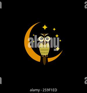 Elegantes Business-Eulen-Logo Stock Vektor