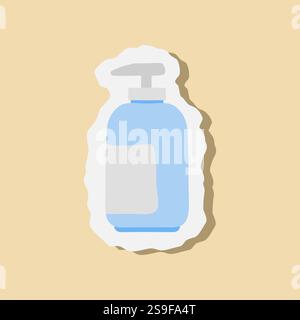 Symbol für Flüssigseifenspender. Flache Abbildung des Vektorsymbols für Seifenspender Stock Vektor
