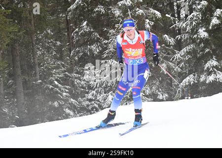 Antholz, Italien. Januar 2025. ANTHOLZ-ANTERSELVA, ITALIEN - 26. JANUAR: Samuela Comola aus Italien tritt am 26. Januar 2025 in Antholz-Anterselva, Italien, bei der Frauen 4x6km Staffel des IBU World Cup Biathlons Antholz in Antholz-Anterselva an.250126 SEPA 24 072 - 20250126 PD6115 Credit: APA-PictureDesk/Alamy Live News Stockfoto