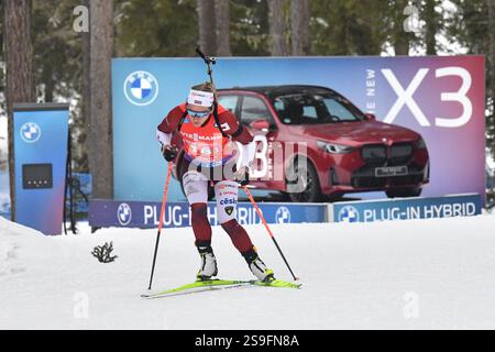 Antholz, Italien. Januar 2025. ANTHOLZ-ANTERSELVA, ITALIEN - 26. JANUAR: Baiba Bendika von Lettland tritt am 26. Januar 2025 in Antholz-Anterselva, Italien an. 250126 SEPA 24 023 - 20250126 PD6298 Credit: APA-PictureDesk/Alamy Live News Stockfoto
