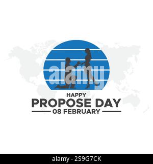 Happy Promise Day Post und Grußkarte. 11. Februar - Versprechen Tag der Valentinswoche Vektor-Illustration Stock Vektor