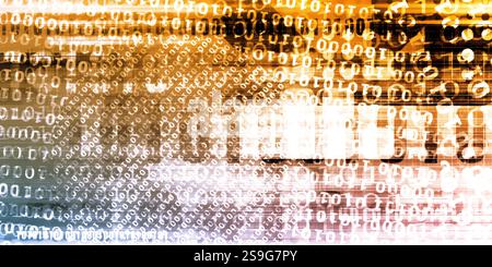 Abstrakte futuristische Cyberspace binären Code mit Grunge Stockfoto