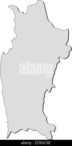 Karte von Coquimbo, einer Provinz Chiles. Stock Vektor