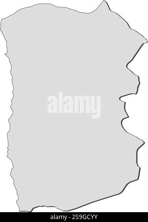 Karte von Tarapacá, einer Provinz Chiles. Stock Vektor