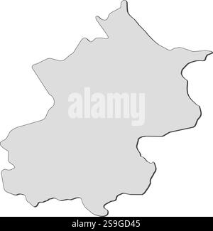 Karte von Peking, eine Provinz von China. Stock Vektor