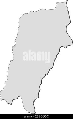 Karte von Atacama, einer Provinz Chiles. Stock Vektor