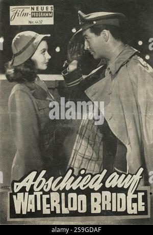 VIVIEN LEIGH und ROBERT TAYLOR in WATERLOO BRIDGE 1940 Regisseur MERVYN Leroy spielen Robert E. Sherwood Metro Goldwyn Mayer (MGM) Stockfoto