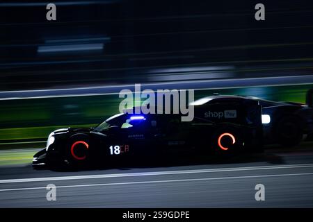 18 CHATIN Paul-Loup (fra), HEINEMEIER HANSSON David (dnk), DALZIEL Ryan (gbr), Era Motorsport, ORECA LMP2 07, #18, Action während der Rolex 24 Stunden von Daytona 2025, 1. Runde der IMSA WeatherTech Sportscar Championship 2025, vom 22. bis 26. Januar auf dem Daytona International Speedway in Daytona Beach, Florida, USA - Foto Joao Filipe / DPPI Stockfoto