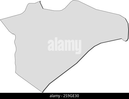 Karte von Jerusalem, eine Provinz Israels. Stock Vektor
