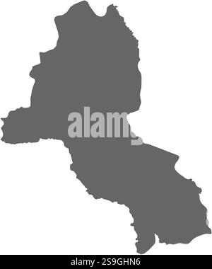 Karte von Malanje, einer Provinz Angolas. Stock Vektor