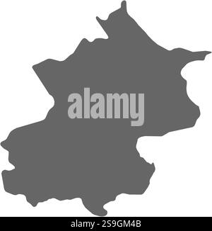 Karte von Peking, eine Provinz von China. Stock Vektor