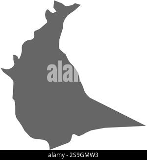 Karte von Qalyubia, einer Provinz Ägyptens. Stock Vektor