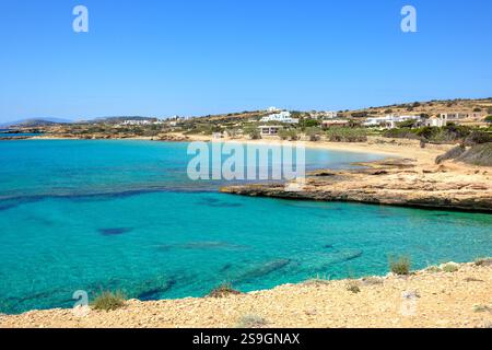 Fanos Strand mit klarem Wasser und feinem Sand. Im Süden von Koufonisi. Kleine Kykladen, Griechenland Stockfoto