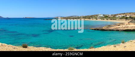 Fanos Strand mit klarem Wasser und feinem Sand. Im Süden von Koufonisi. Kleine Kykladen, Griechenland Stockfoto