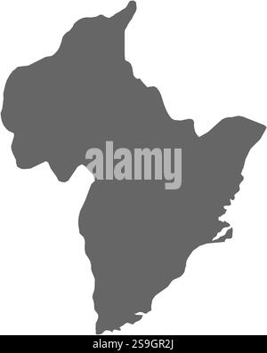 Karte von Otago, einer Provinz Neuseelands. Stock Vektor