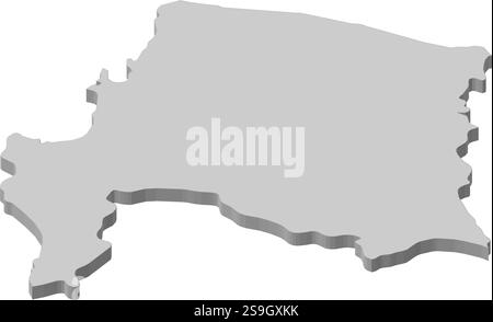 Karte von Bio-Bío, einer Provinz Chiles. Stock Vektor