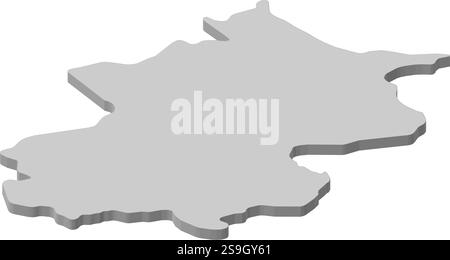 Karte von Peking, eine Provinz von China. Stock Vektor