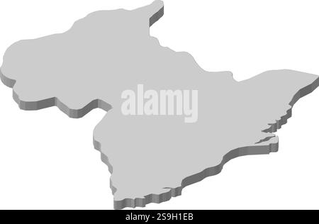 Karte von Otago, einer Provinz Neuseelands. Stock Vektor