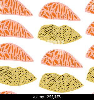 Abstraktes Bergmuster mit gepunkteten und strukturierten Mustern auf weißem Hintergrund. Ein moderner, minimalistischer Vektor, der sich perfekt für Stoffe, Tapeten, Branding oder kreative Projekte eignet. Vektorabbildung Stock Vektor