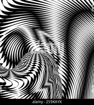 Geometrische abstrakte optische Illusionsabbildung Stockfoto
