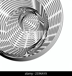 Geometrische abstrakte optische Illusionsabbildung Stockfoto