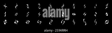 Von Y2K inspirierte abstrakte Tribal-Symbole Stock Vektor