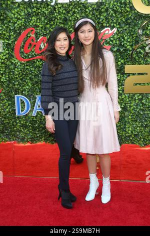 Kristi Yamaguchi und Tochter Keara Kiyomi beim 7. Jährlichen Gold Meets Golden Brunch Event, Arrivals, Virginia Robinson Gardens, Los Angeles, USA - 04. Januar 2020 Stockfoto