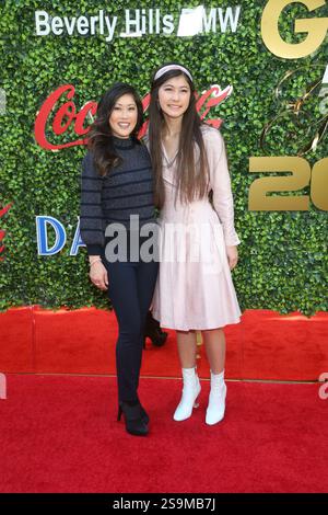 Kristi Yamaguchi und Tochter Keara Kiyomi beim 7. Jährlichen Gold Meets Golden Brunch Event, Arrivals, Virginia Robinson Gardens, Los Angeles, USA - 04. Januar 2020 Stockfoto