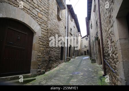 Spanien. Aragonien. SOS del Rey Católico. Historische Stadt. Juderia. Straße. Stockfoto