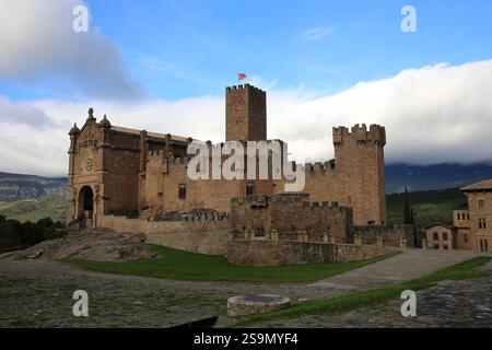 Spanien. Navarra. Schloss von Xavier. Geburtsort und Kindheitshaus des heiligen Franz Xavier. Stockfoto