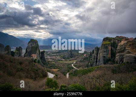 Meteora Vaarlam, Nicholas Anapafsas, Rousanos Saint Barbara Stockfoto