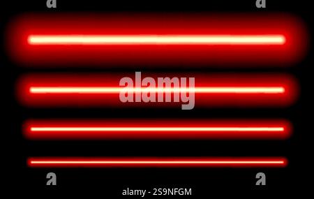 Laserstrahl auf schwarzem Hintergrund. Vektor Stock Vektor