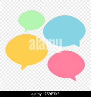 Satz von Sprechblasen. Farbenfroher Sprechballon Stock Vektor