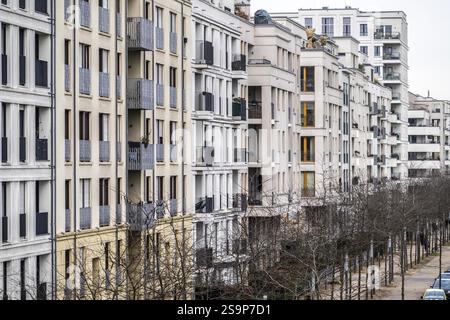 Wohnhäuser, Mietwohnungen, Eigentumswohnungen im Stadtzentrum, Düsseldorf-Pempelfort, Toulouser Allee Nordrhein-Westfalen, Deutschland, Europa Stockfoto